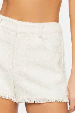 Frayed-Hem High-Rise Shorts