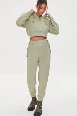 French Terry Lace-Up Joggers