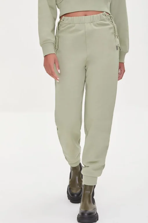 French Terry Lace-Up Joggers