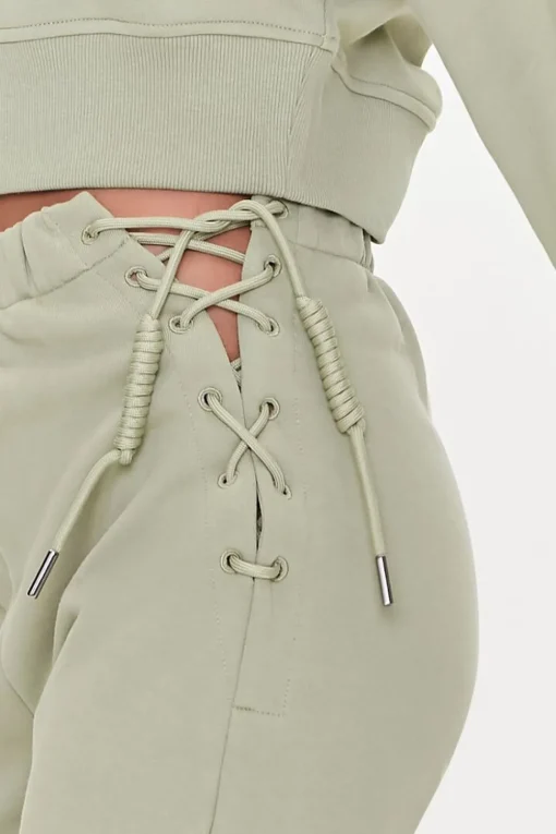 French Terry Lace-Up Joggers