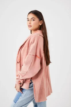 French Terry Reverse High-Low Jacket