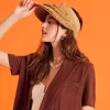 Fringe Straw Sun Visor