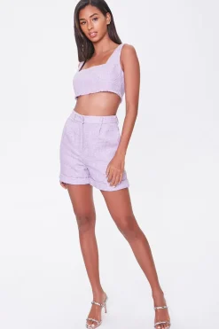 Fringe Tweed Crop Top