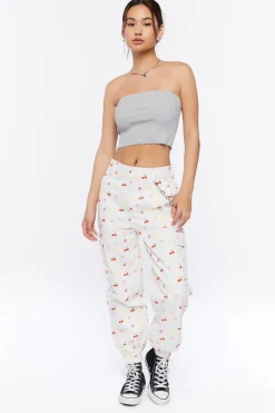 Fruit Print Cargo Joggers