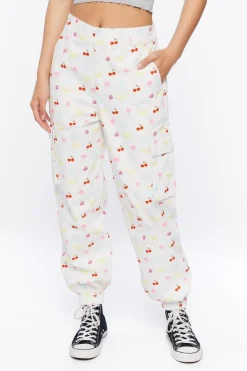 Fruit Print Cargo Joggers
