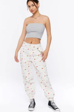 Fruit Print Cargo Joggers