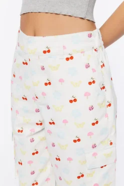 Fruit Print Cargo Joggers