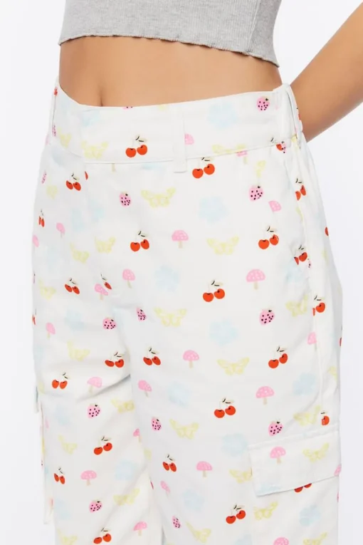 Fruit Print Cargo Joggers