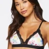 Fruit Print Lace-Trim Bralette