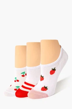 Fruit Print No-Show Sock Set - 3 Pack