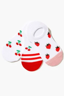 Fruit Print No-Show Sock Set - 3 Pack