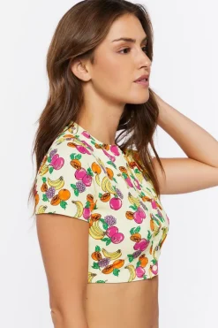 Fruit Print Swim Cover-Up Top