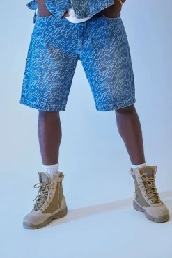 Fubu Print Denim Shorts
