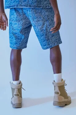Fubu Print Denim Shorts