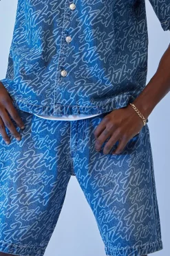 Fubu Print Denim Shorts