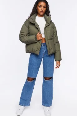 Funnel Neck Puffer Jacket