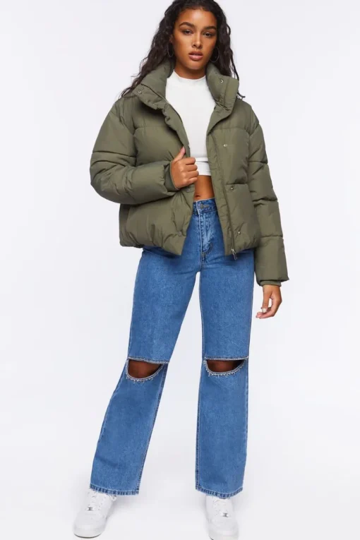 Funnel Neck Puffer Jacket