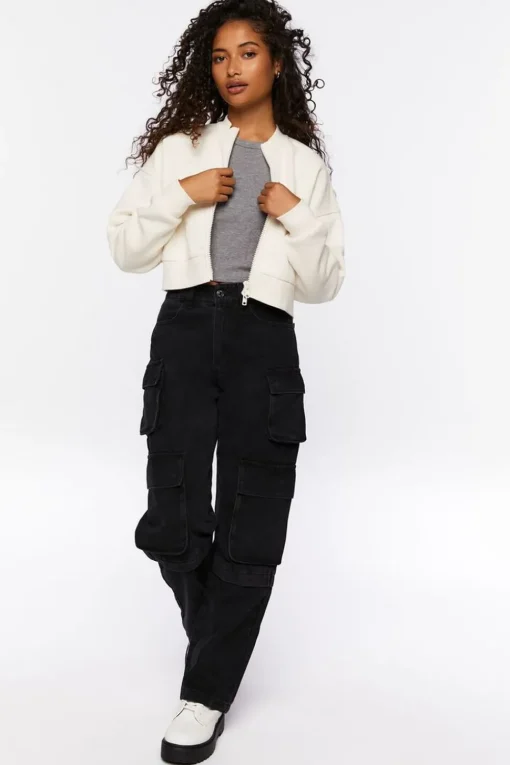 Funnel Neck Zip-Up Jacket