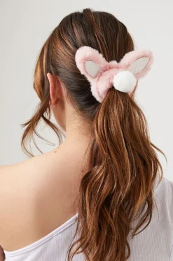 Fuzzy Bunny Scrunchie
