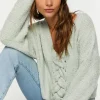 Fuzzy Dolman-Sleeve Sweater
