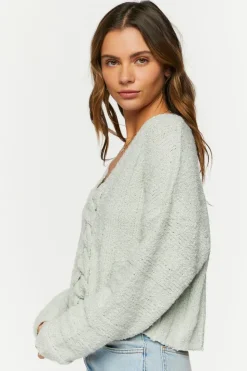 Fuzzy Dolman-Sleeve Sweater