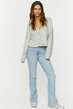 Fuzzy Dolman-Sleeve Sweater