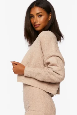 Fuzzy Knit Cardigan Sweater