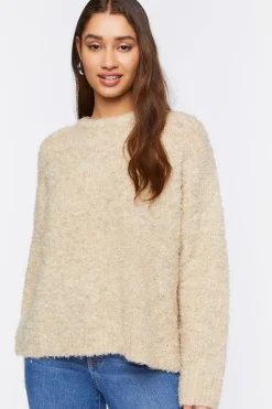 Fuzzy Knit Long Sleeve Sweater
