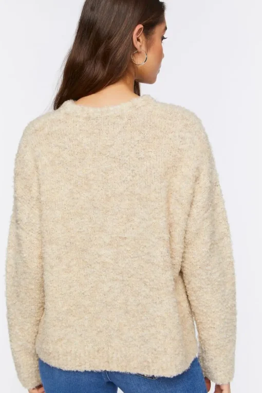 Fuzzy Knit Long Sleeve Sweater