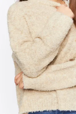 Fuzzy Knit Long Sleeve Sweater
