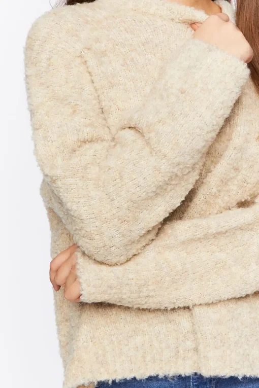 Fuzzy Knit Long Sleeve Sweater