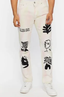 Galleria Quarta Graphic Slim-Fit Jeans