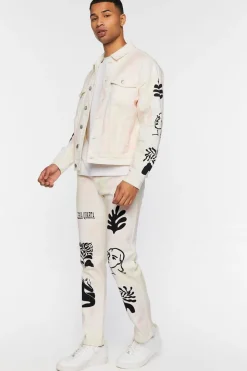 Galleria Quarta Graphic Slim-Fit Jeans