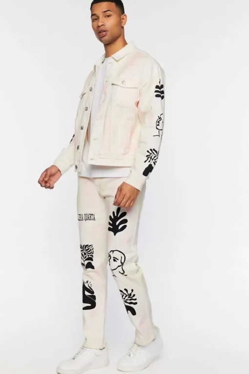 Galleria Quarta Graphic Slim-Fit Jeans