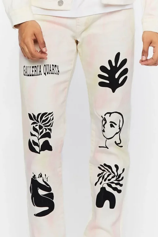 Galleria Quarta Graphic Slim-Fit Jeans