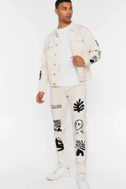 Galleria Quarta Graphic Slim-Fit Jeans