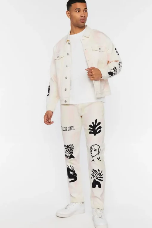 Galleria Quarta Graphic Slim-Fit Jeans