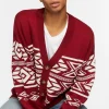 Geo Print Cardigan Sweater