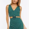 Geo Print Cutout Romper