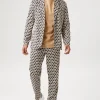 Geo Print Slim-Leg Pants