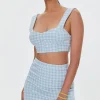 Gingham Crop Top & Mini Skirt Set