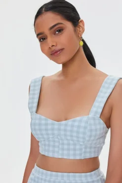 Gingham Crop Top & Mini Skirt Set