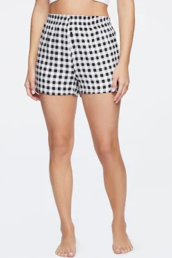 Gingham High-Rise Pajama Shorts