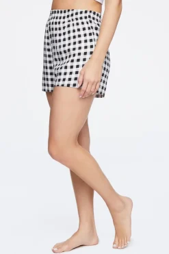 Gingham High-Rise Pajama Shorts