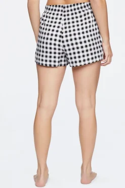 Gingham High-Rise Pajama Shorts
