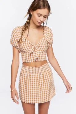 Gingham Mini Skort