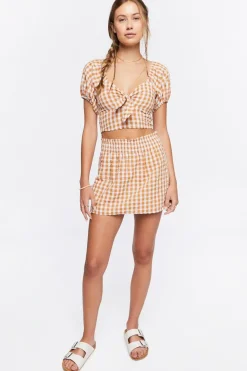 Gingham Mini Skort