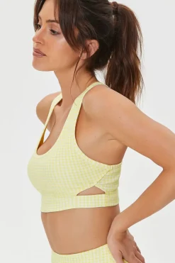 Gingham Racerback Sports Bra