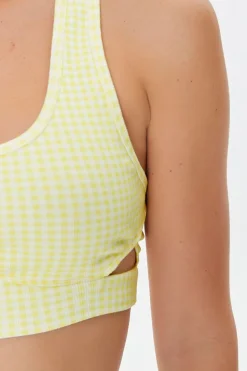 Gingham Racerback Sports Bra