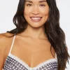 Gingham Underwire Mesh Bra